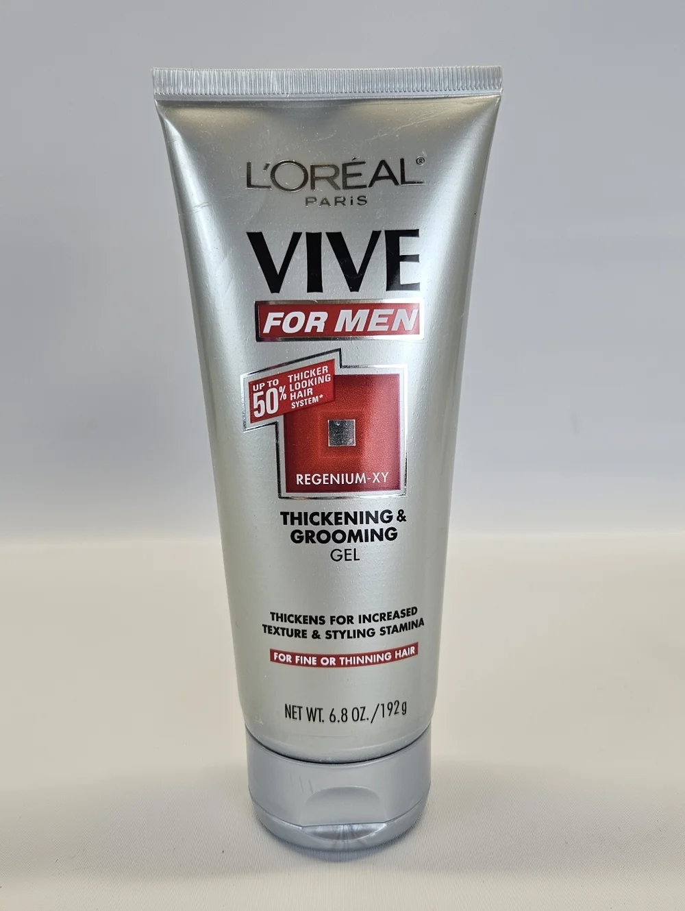 USED L'Oreal Vive For Men Thickening Grooming Gel  6.8 oz.  Regenium XY Disc.